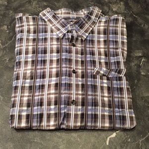 J. Campbell Short Sleeve Plaid Button Up Shirt XXL